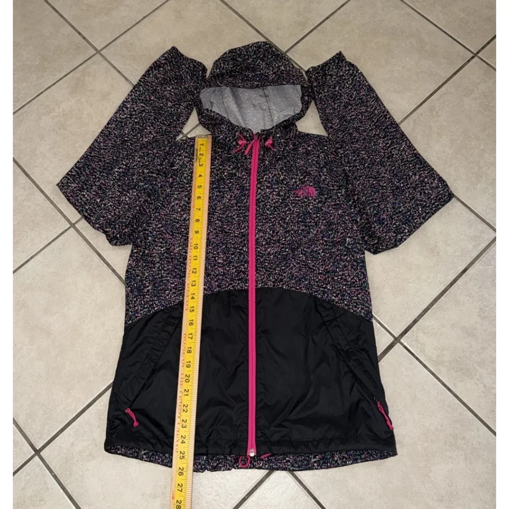The North Face Womens Raincoat Black Pink Full Zip Logo M